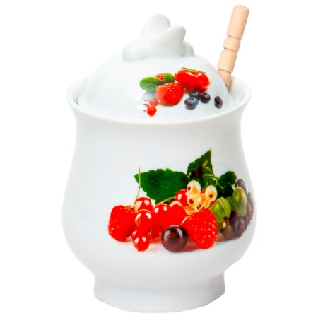 Баночка для меда с ложкой Ягоды 102-05077 Баночка для меда с ложкой Ягоды 102-05077