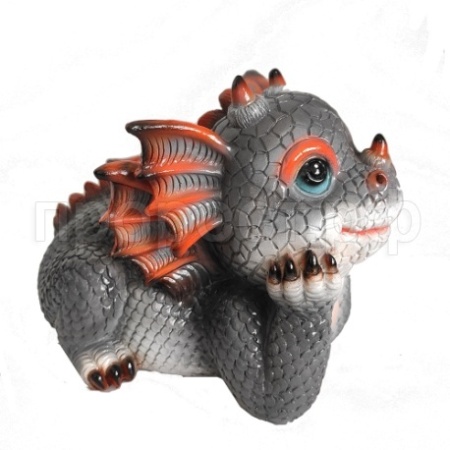 Фигура Копилка Дракон Крылатик (серый) 716403/SK237