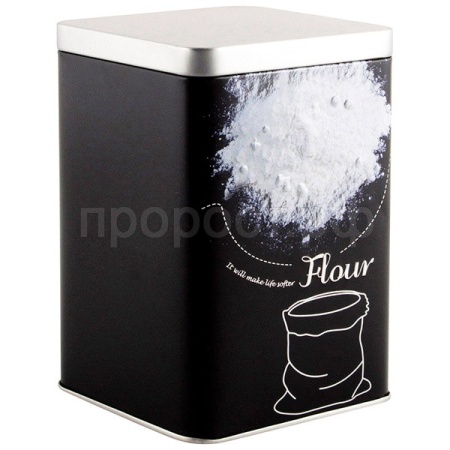 Банка д/сыпуч. прод. 1л Мука металл.с крышкой квадратная/24шт/008513/Mallony Банка д/сыпуч. прод. 1л Мука металл.с крышкой квадратная/24шт/008513/Mallony
